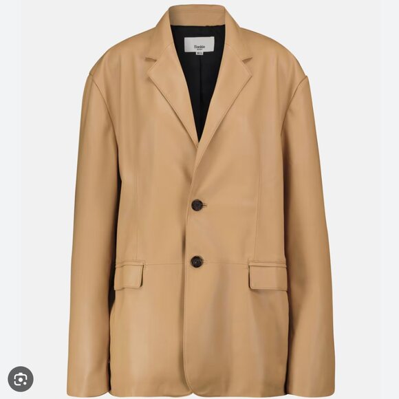 The Frankie Shop Jackets & Blazers - The Frankie shop Olympia faux Tan Leather blazer